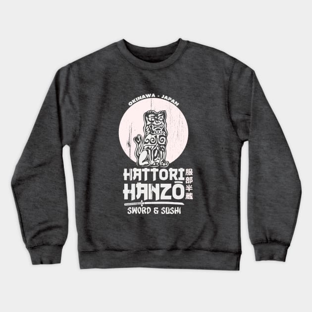 Hattori Hanzo Sword & Sushi Retro Vintage T Shirt Crewneck Sweatshirt by lateedesign